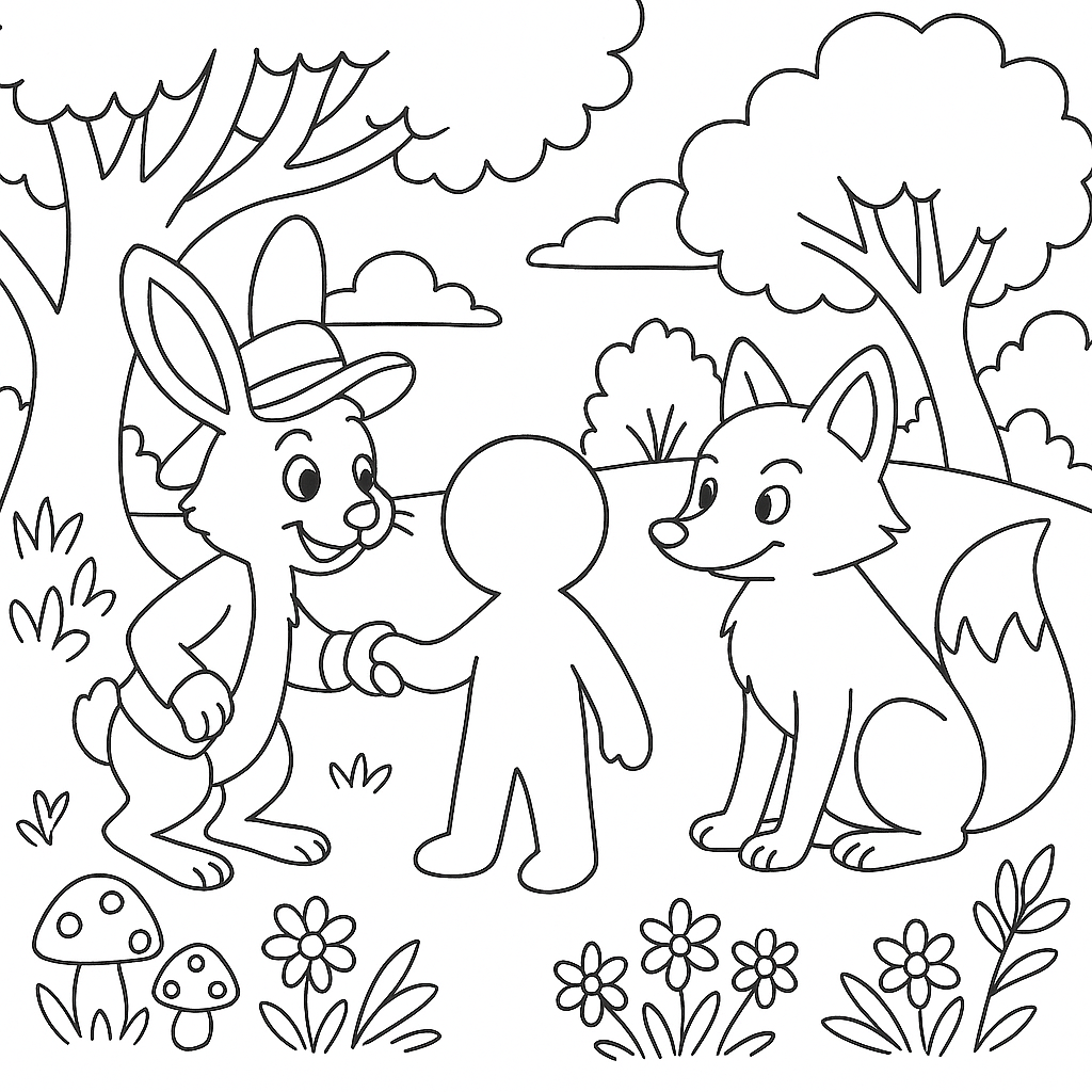 Раскраска по сказке "Смоляное чучелко"