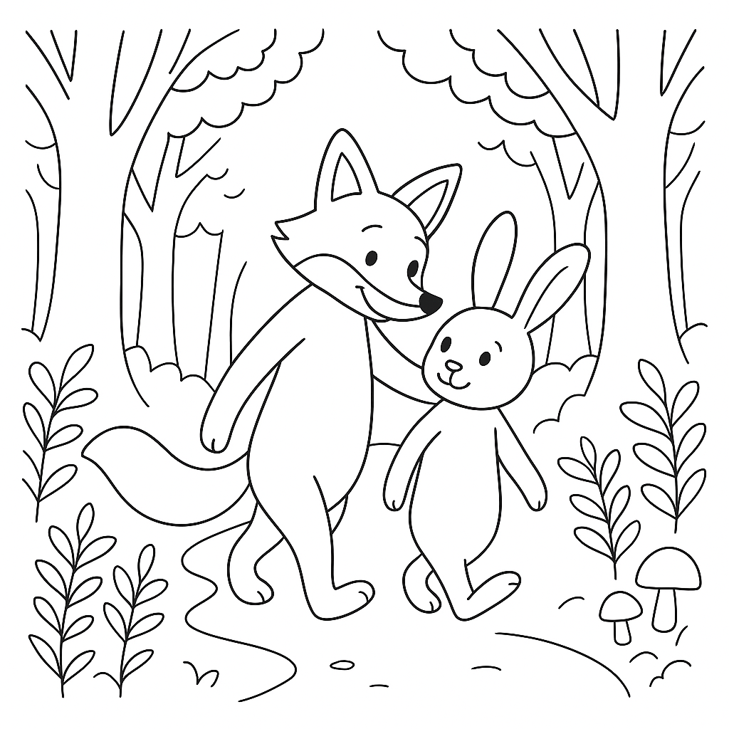 Раскраска по сказке "Смоляное чучелко"