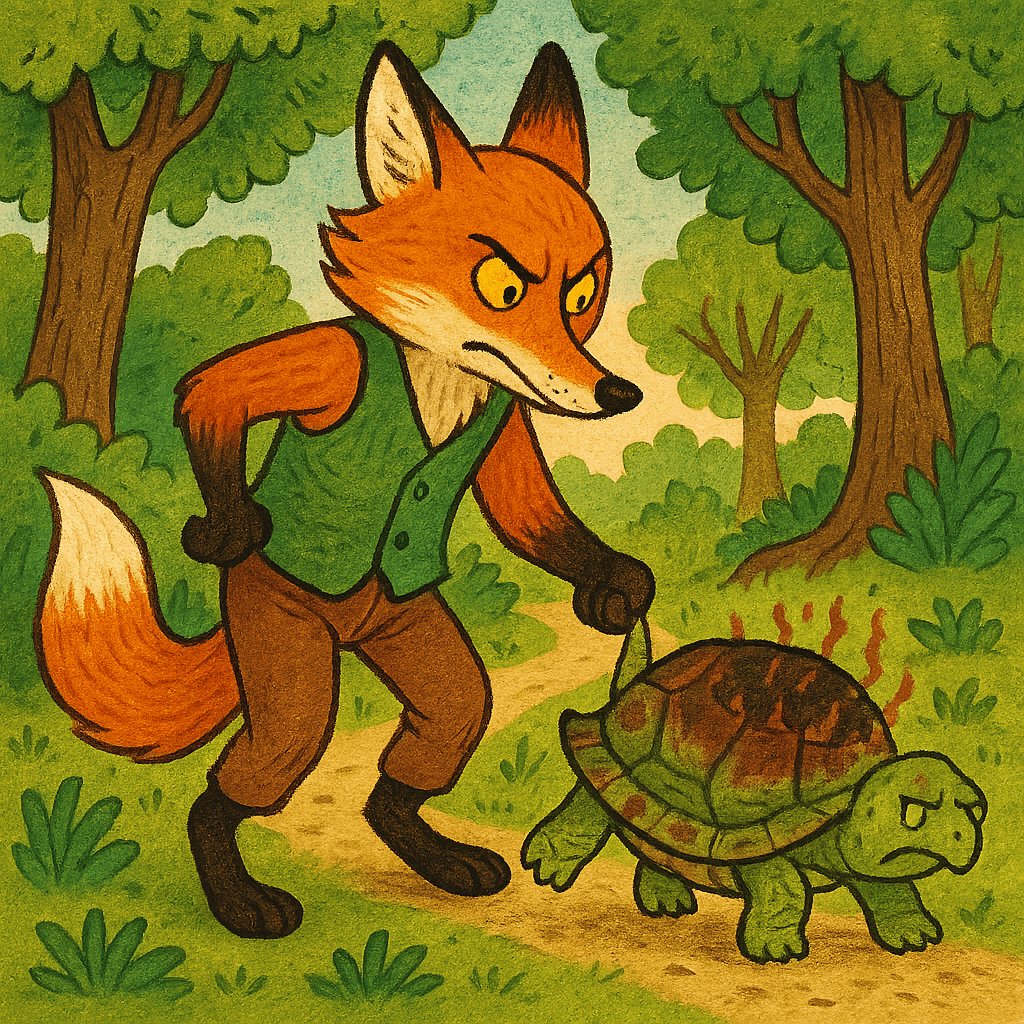 Лис хватает Черепаху за хвост