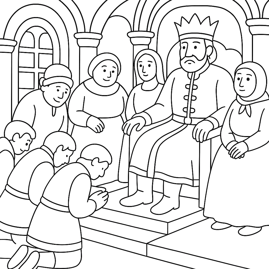 Раскраска по сказке "Сказка о царе Салтане"