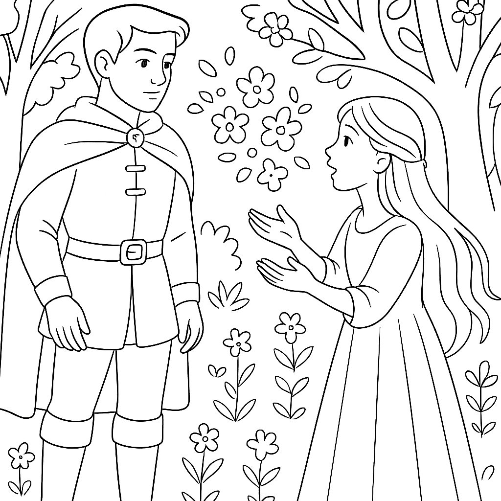 Раскраска по сказке "Волшебница"