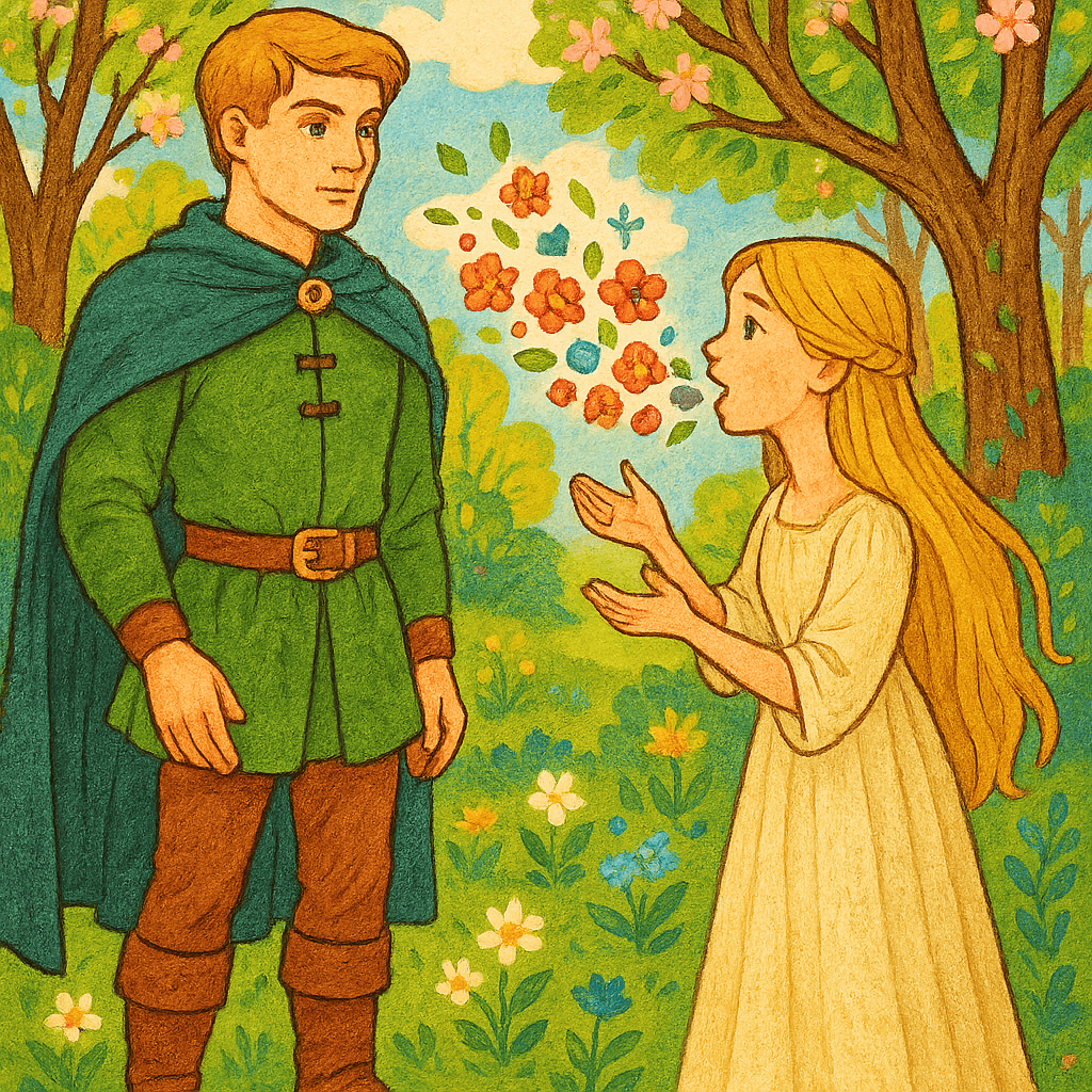 Царский сын встречает младшую дочь в лесу и удивляется волшебству
