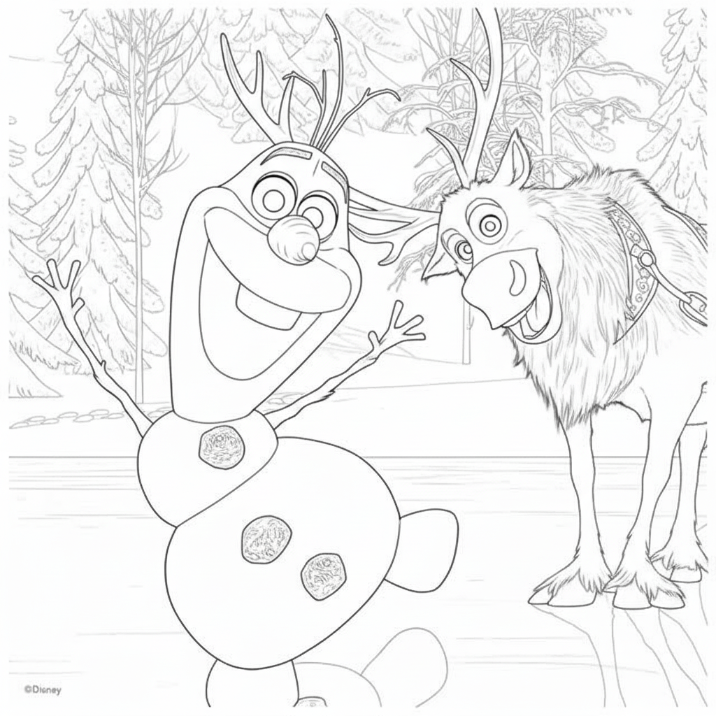 Зимняя дружба: Олаф и Свен