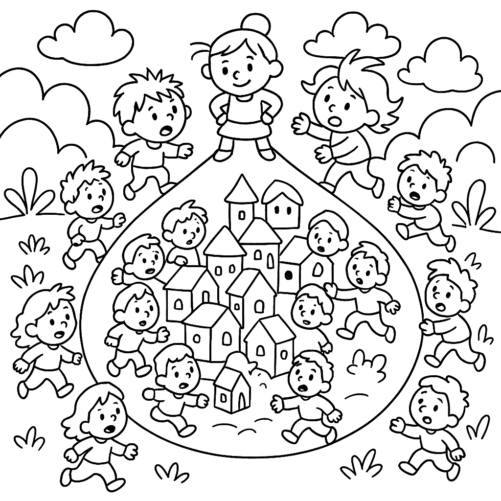 Раскраска по сказке "Капля воды"