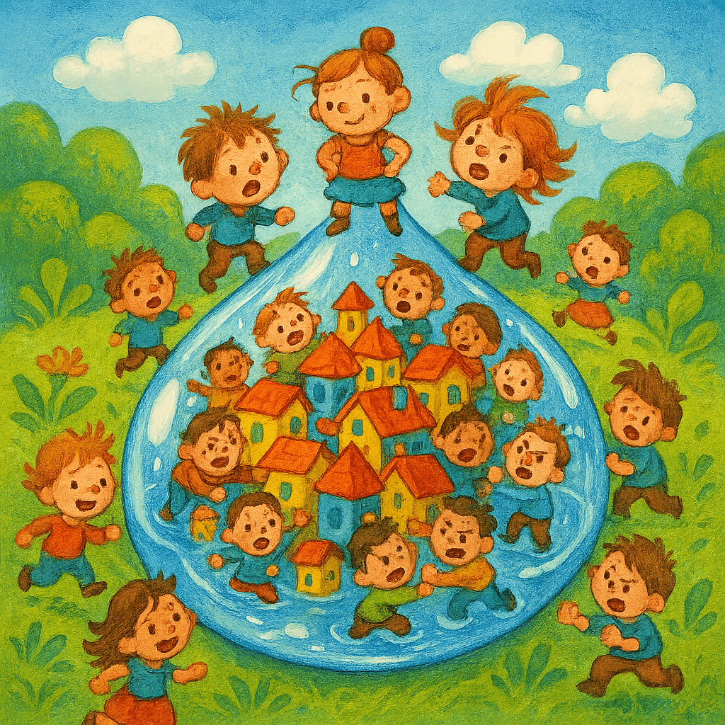 Крошечный город из капли воды