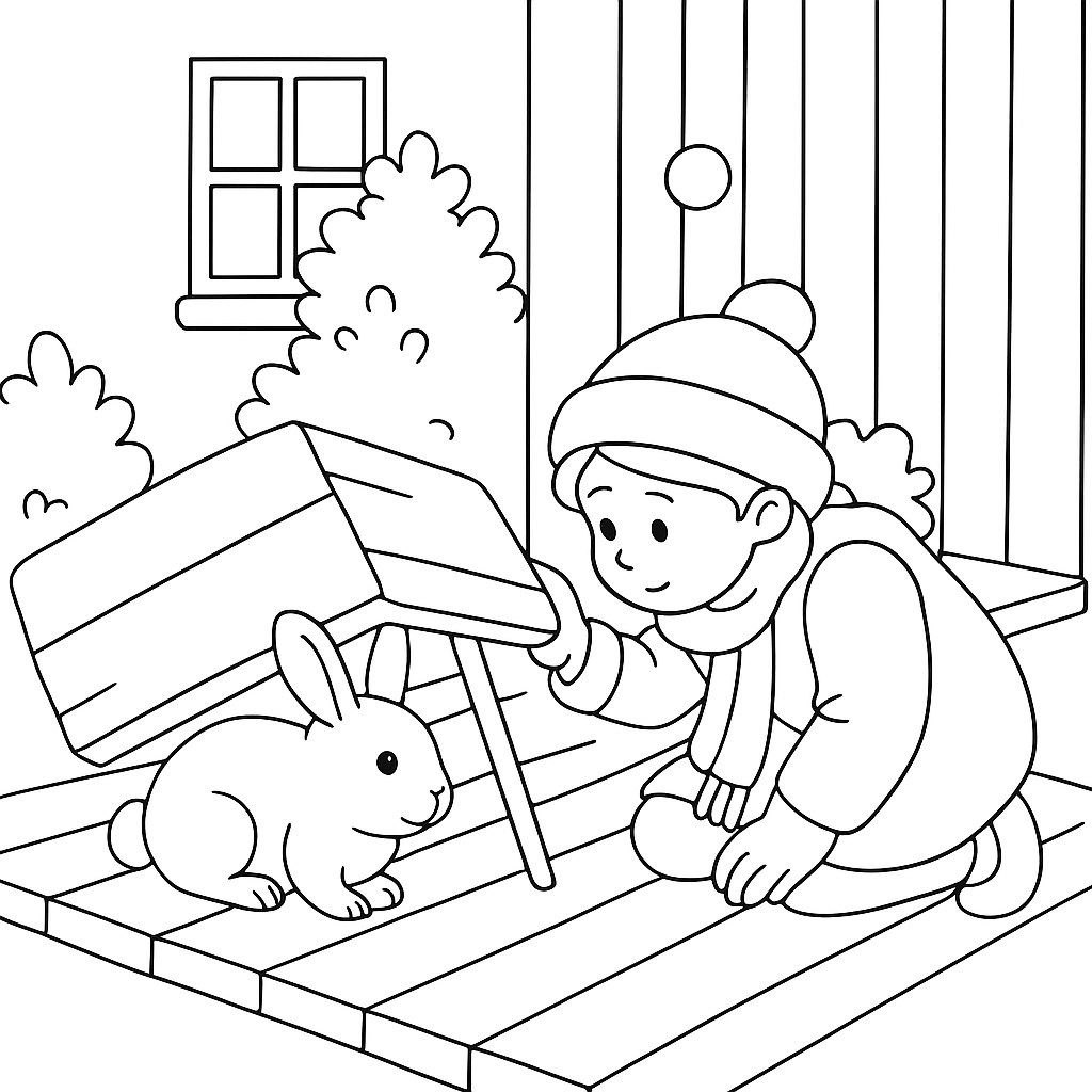 Раскраска по сказке "Что за зверь?"