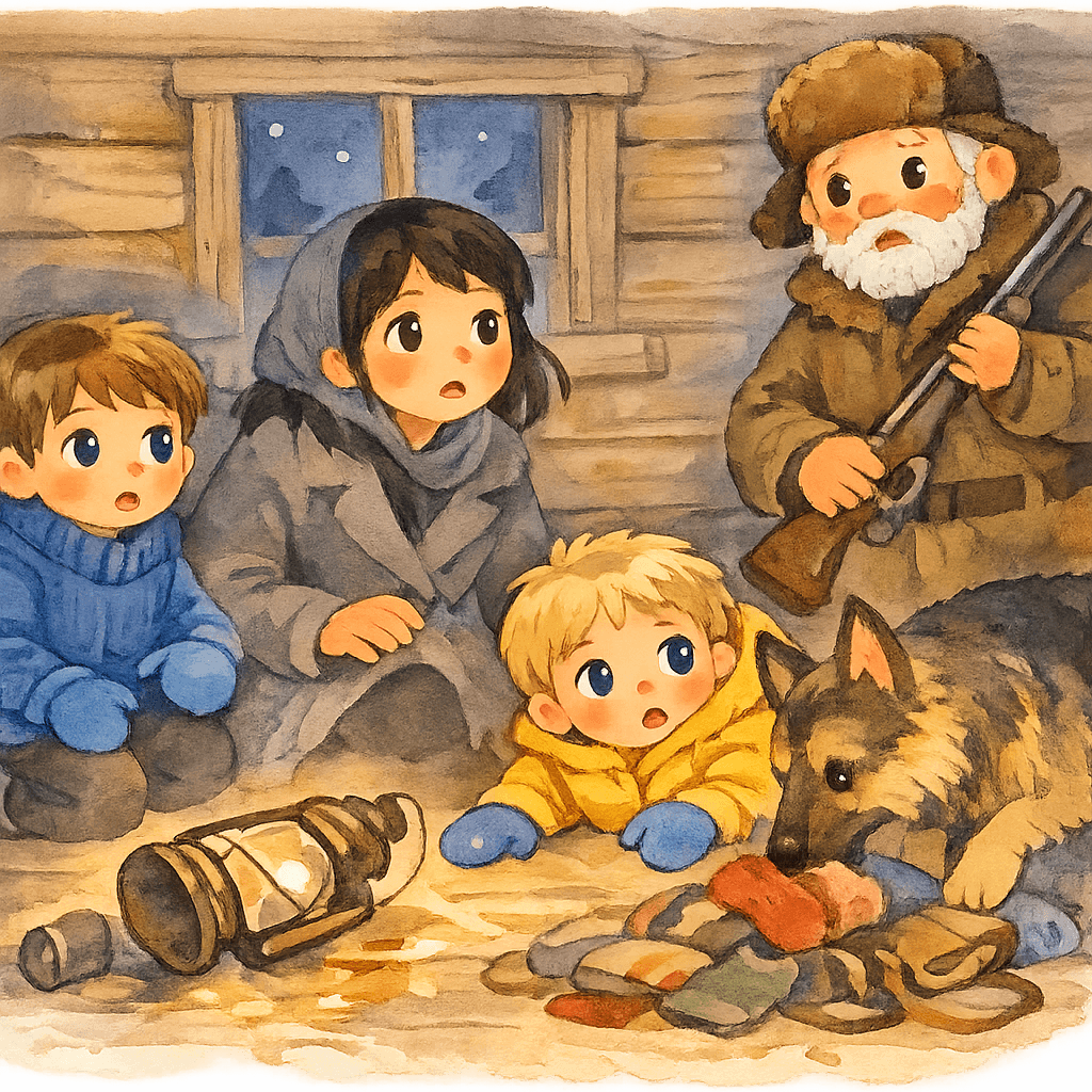 Поиск Гека ночью, в сундуке на тряпье, сторож, собака, мама и Чук