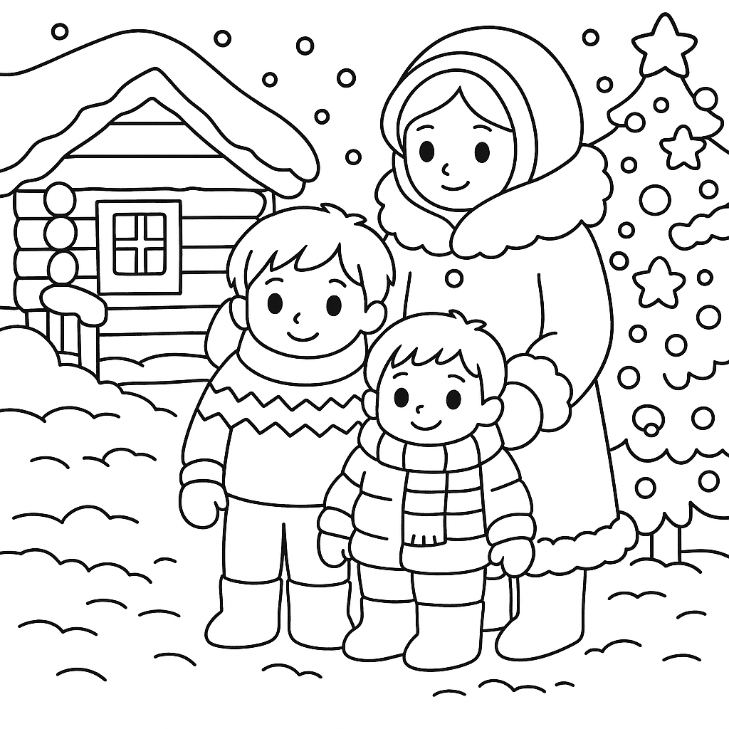 Раскраска по сказке "Чук и гек"