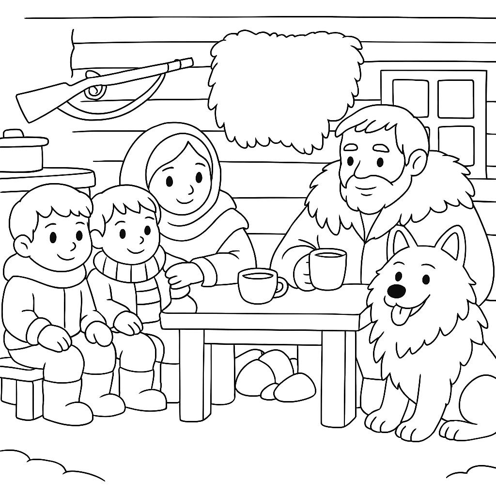 Раскраска по сказке "Чук и гек"