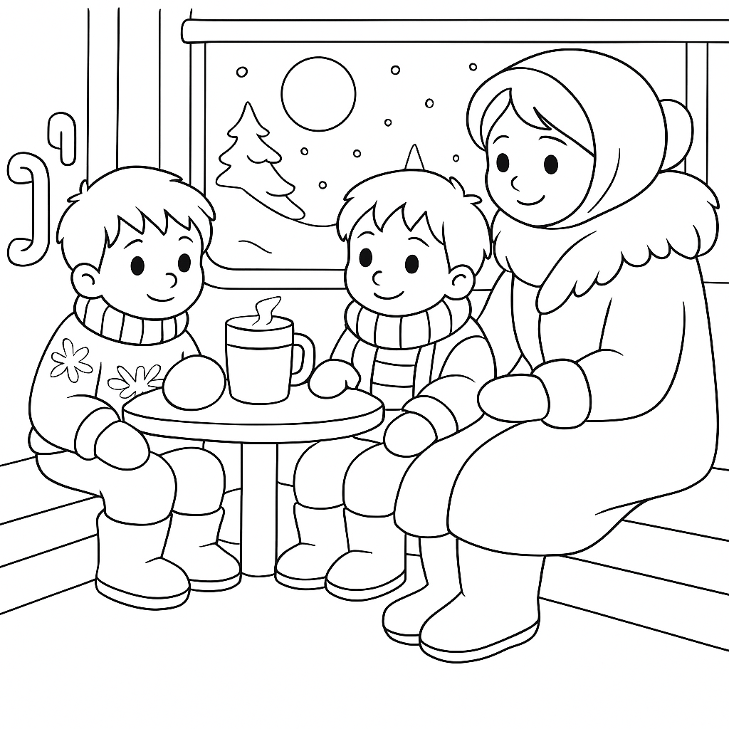 Раскраска по сказке "Чук и гек"