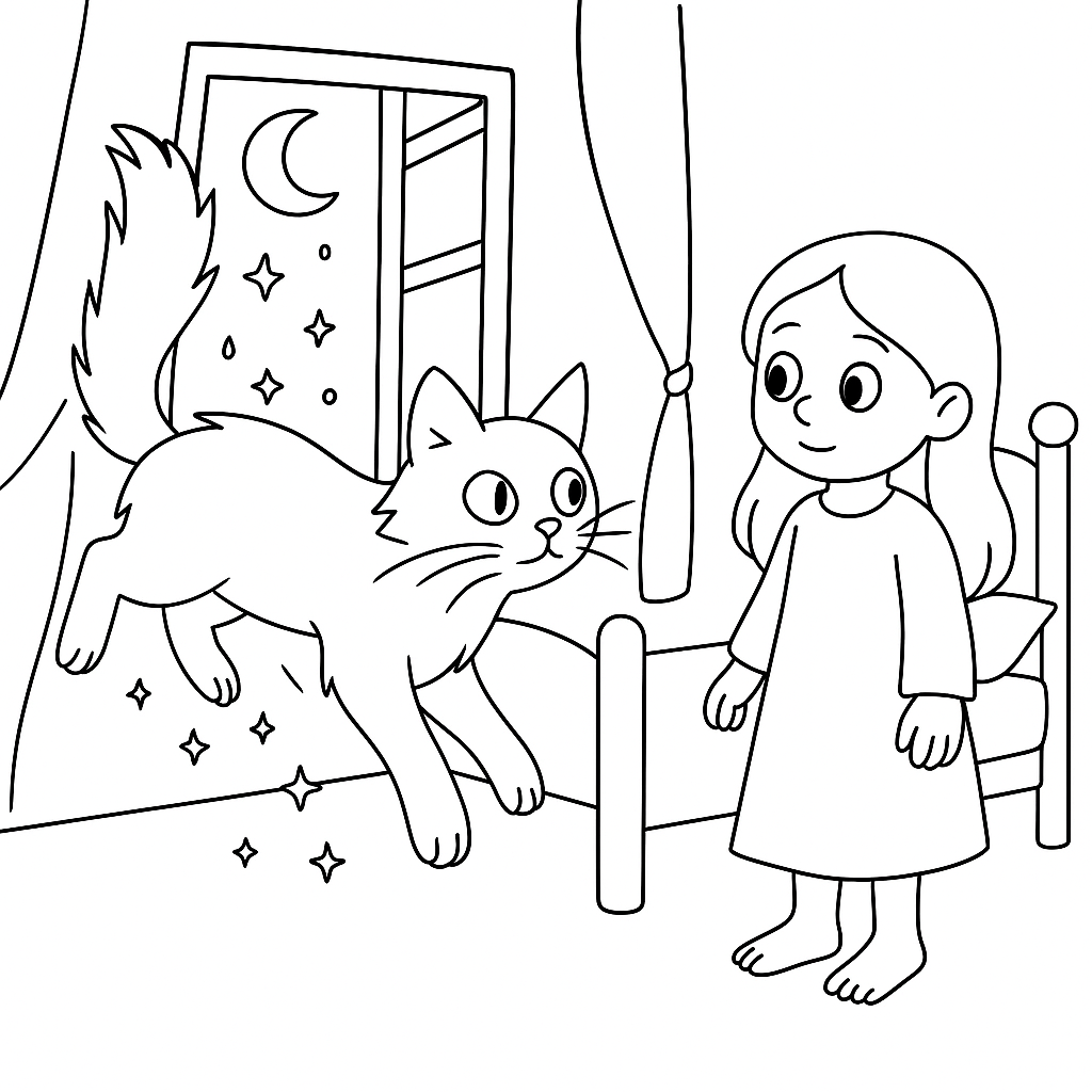 Раскраска по сказке "Маша и мышки"