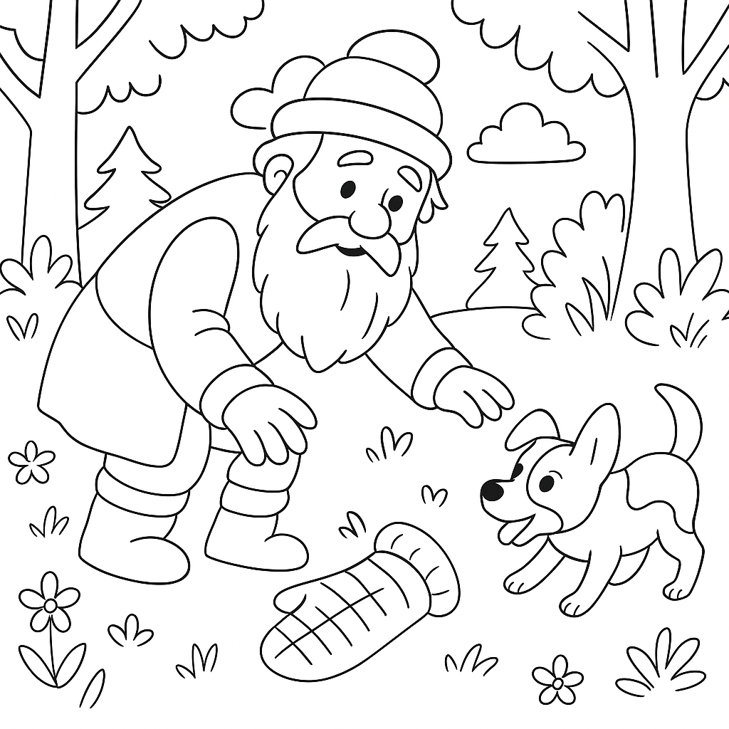 Раскраска по сказке "Рукавичка"