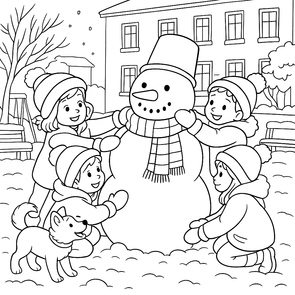 Раскраска по сказке "Ёлка - сказка сутеева"