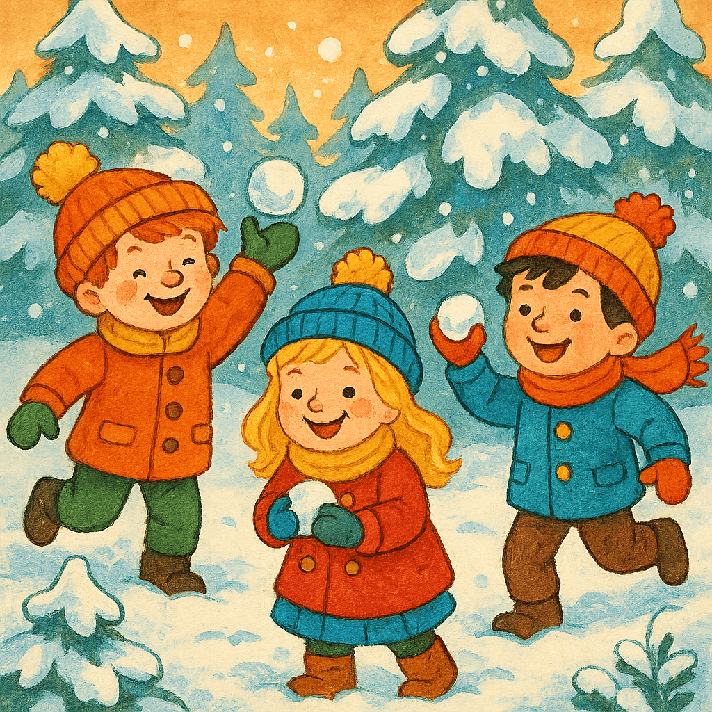 Дети играют на улице.