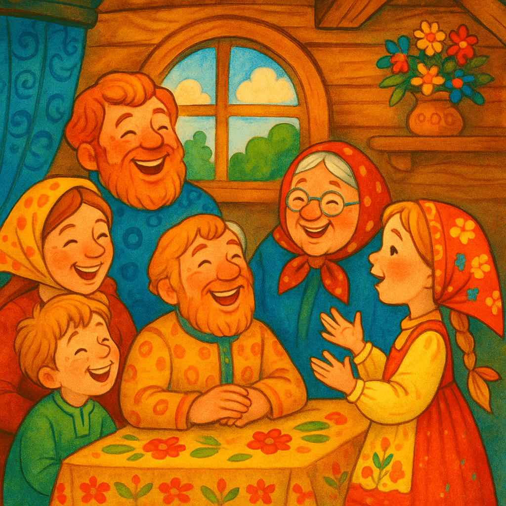 Дети, родители и бабушка с дедушкой