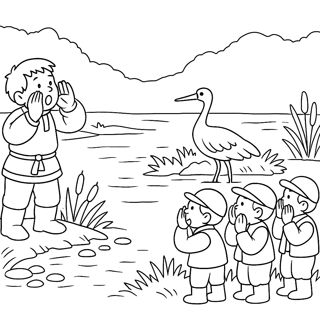 Раскраска по сказке "Журка"