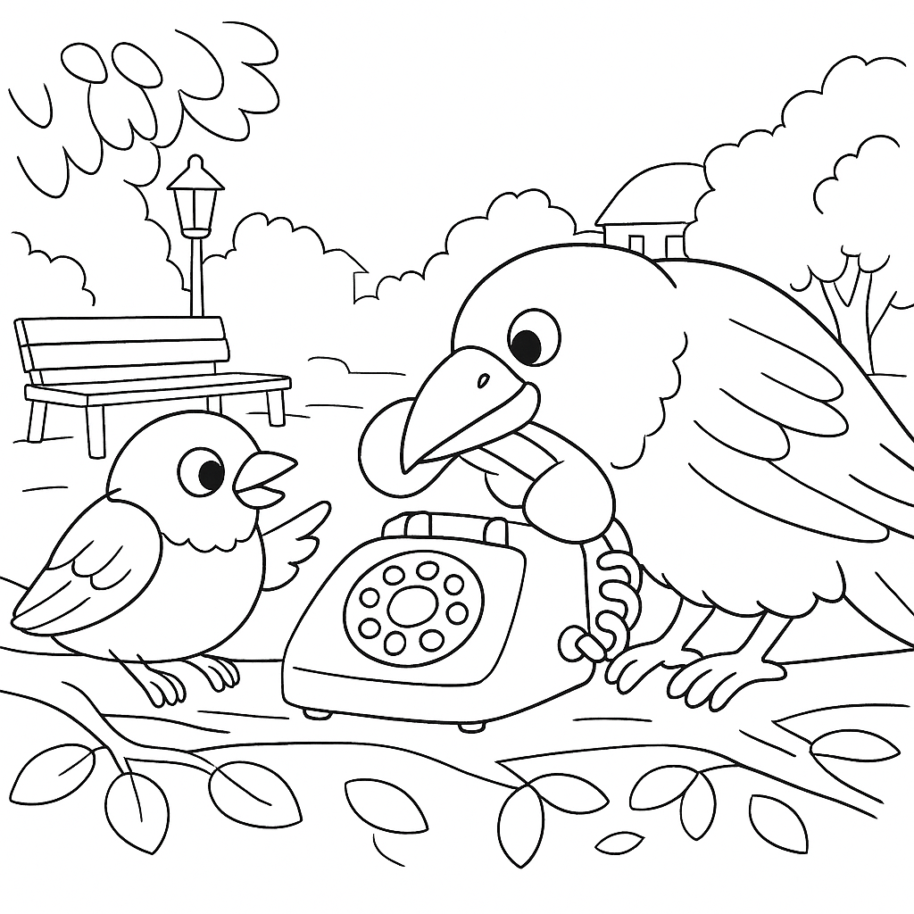 Раскраска по сказке "Веселая Азбука в стихах"