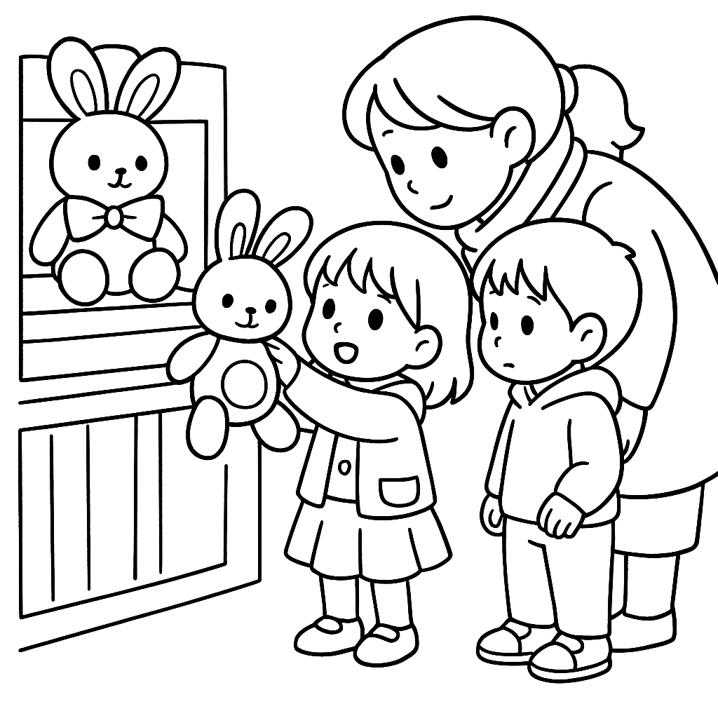 Раскраска по сказке "Ваня и старый заяц"