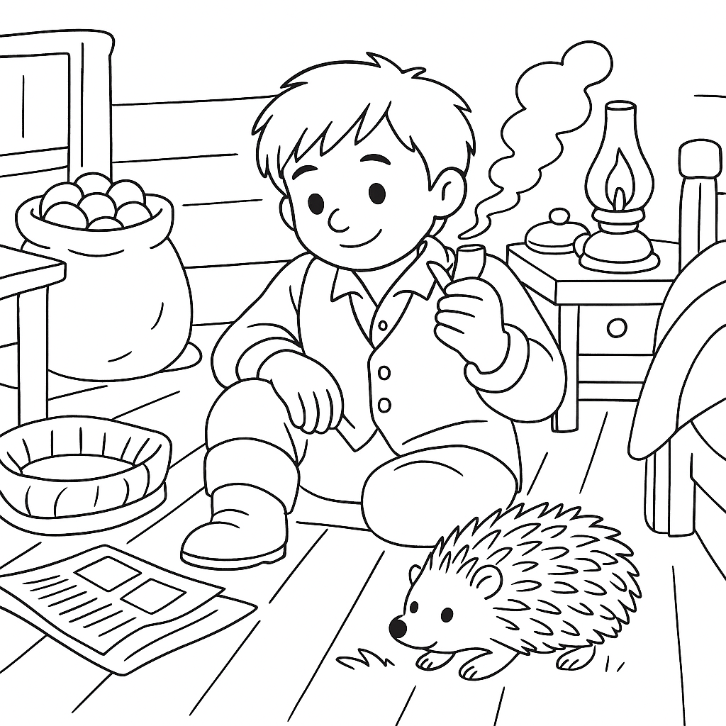 Раскраски: Ёж