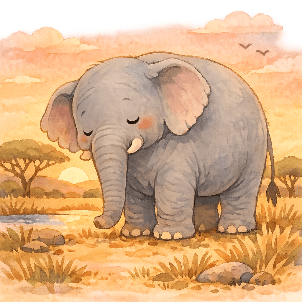 Слон спокойно спит стоя