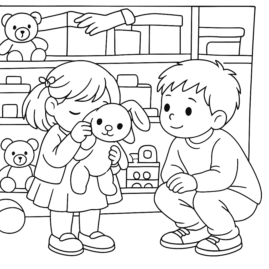 Раскраска по сказке "Ваня и старый заяц"