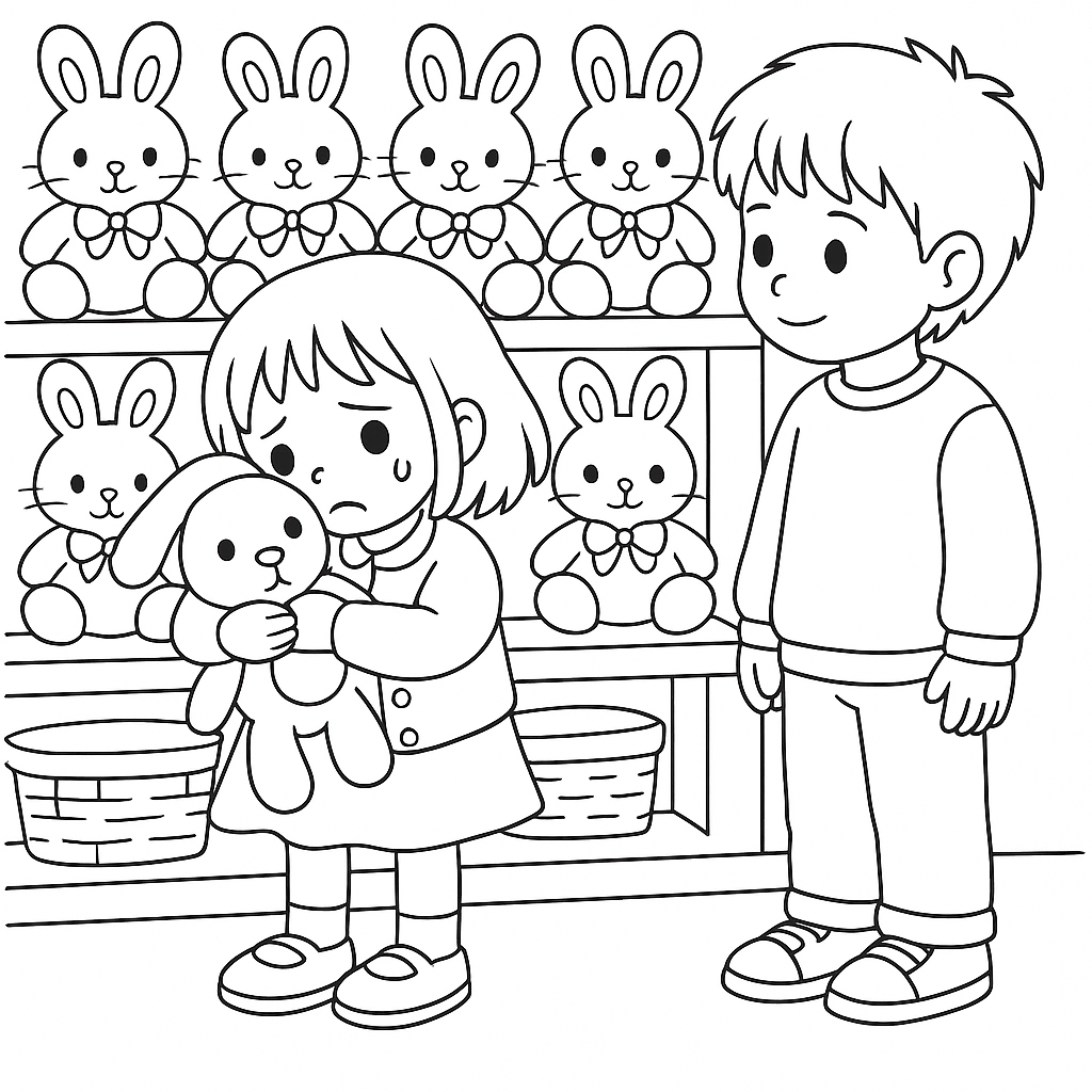 Раскраска по сказке "Ваня и старый заяц"