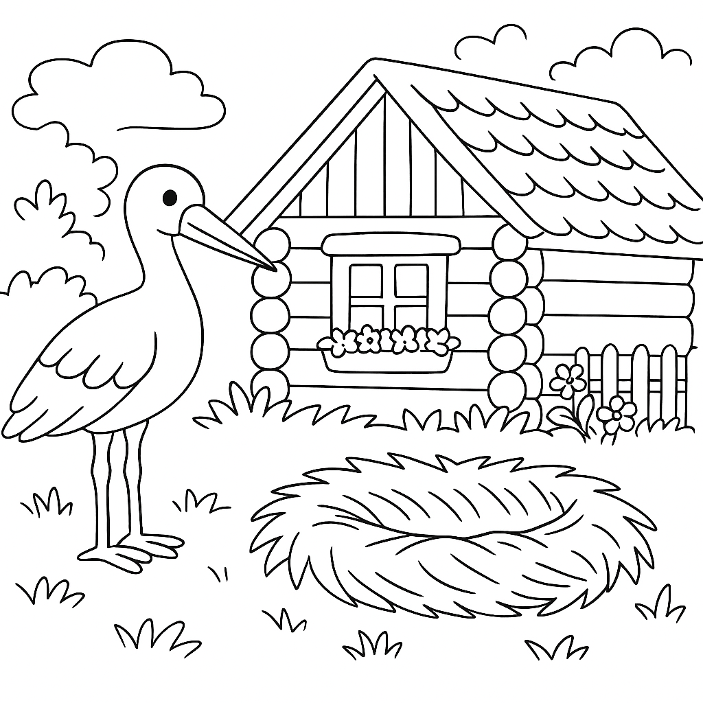 Раскраска по сказке "Веселая Азбука в стихах"