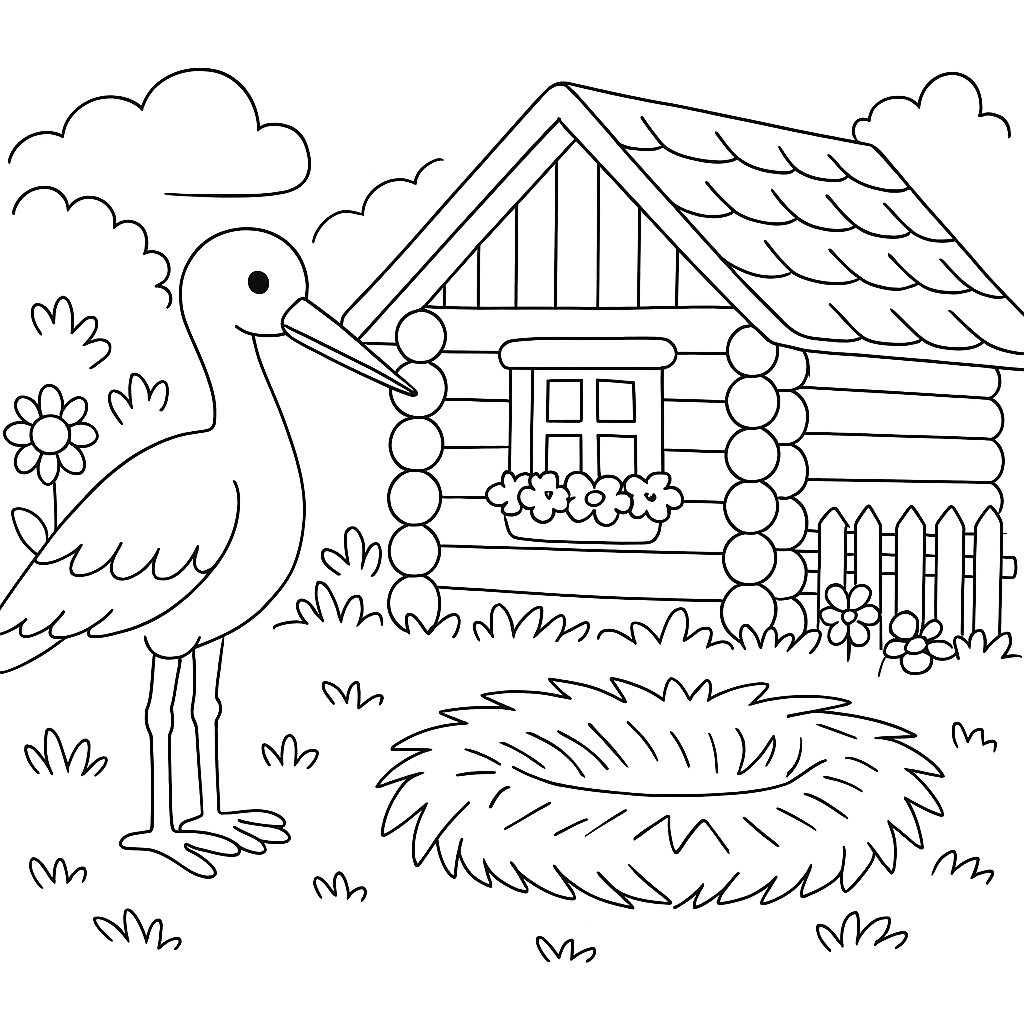 Раскраска по сказке "Веселая Азбука в стихах"