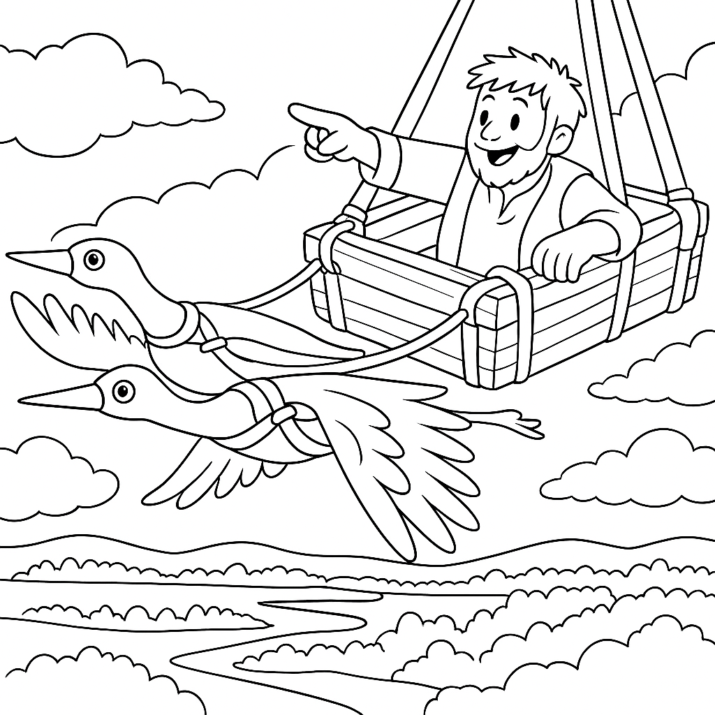 Раскраска по сказке "Чего на свете не бывает"