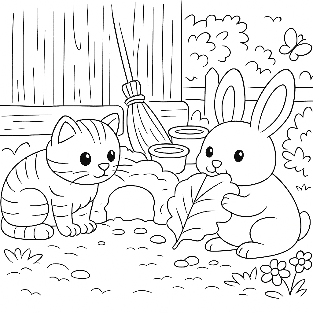 Раскраска по сказке "Веселая Азбука в стихах"