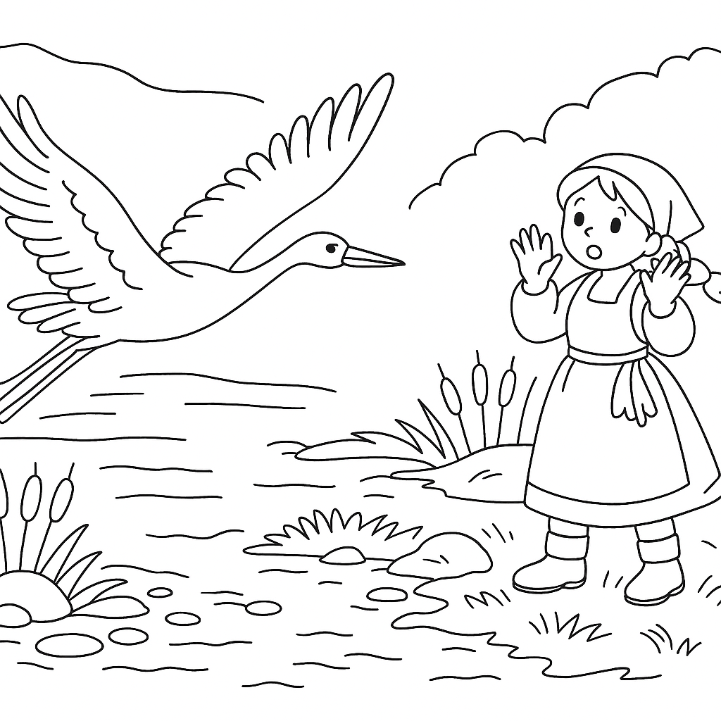 Раскраска по сказке "Журка"