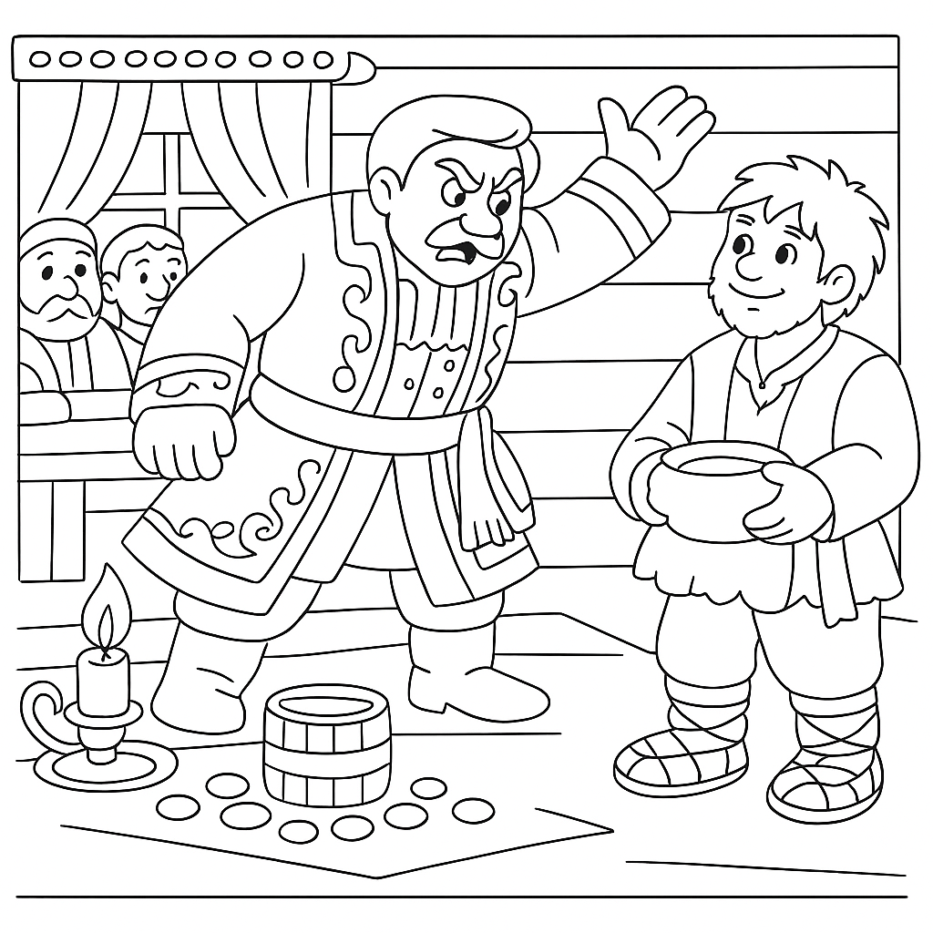 Раскраска по сказке "Чего на свете не бывает"