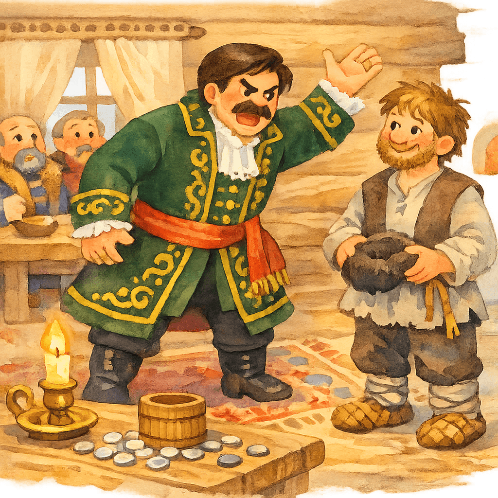 Барин кричит, мужик победил хитростью