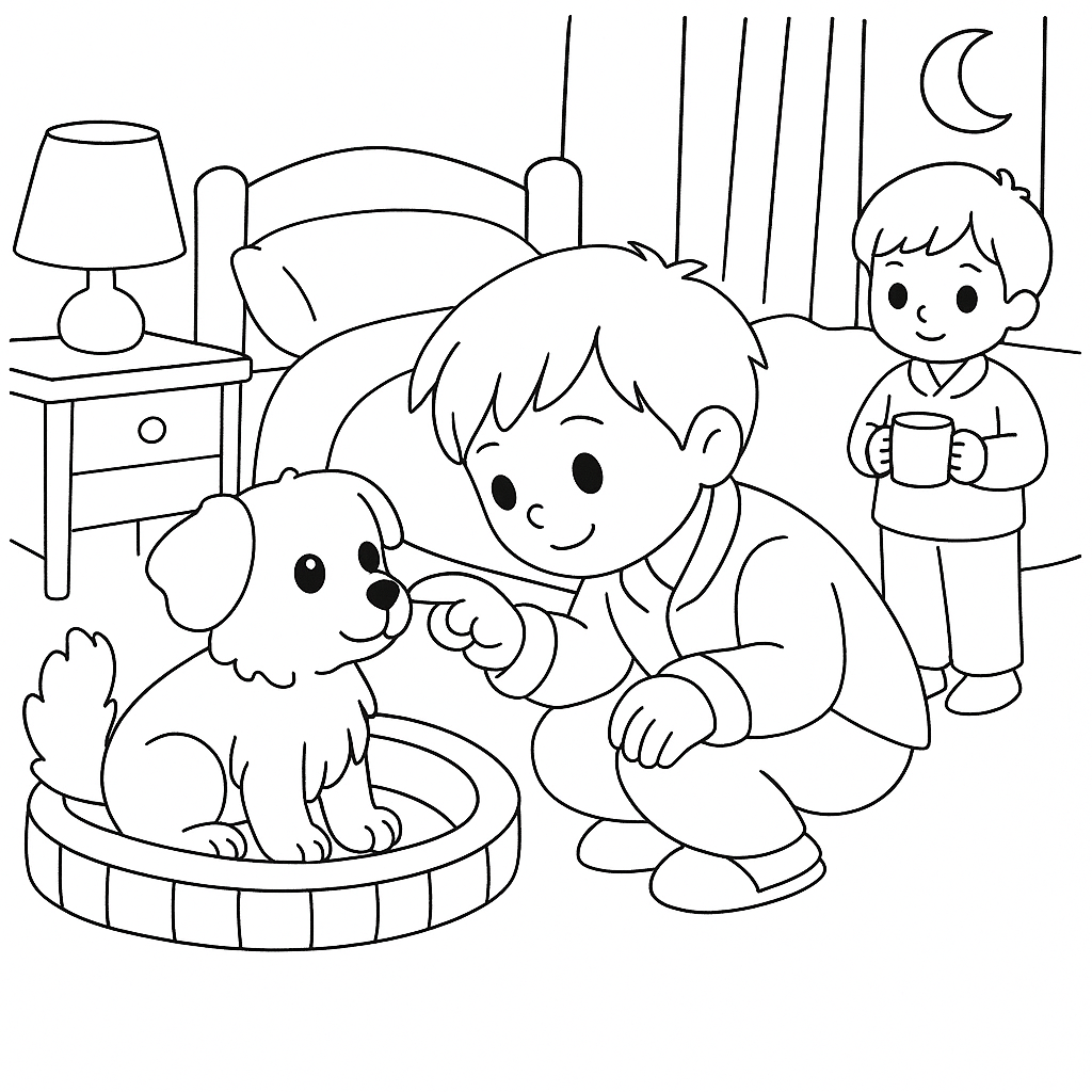 Раскраска по сказке "Уехали"