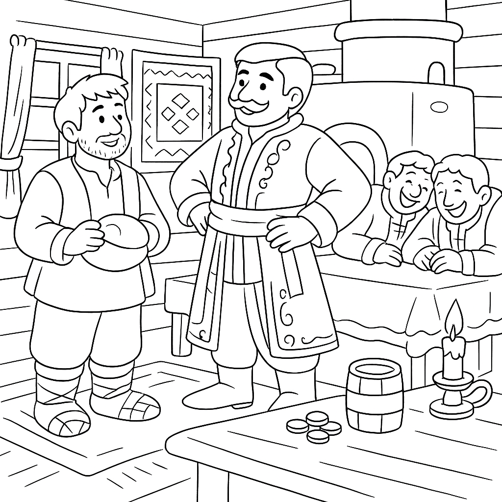 Раскраска по сказке "Чего на свете не бывает"