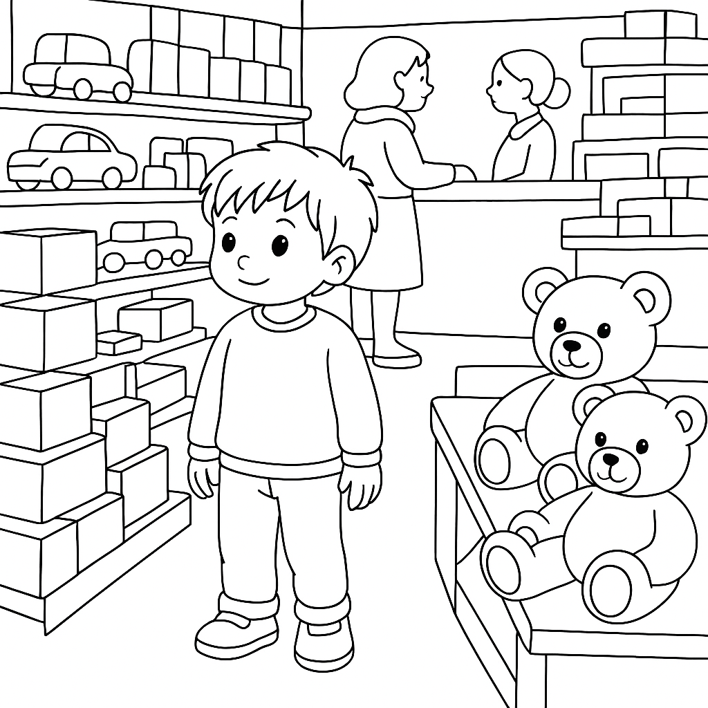 Раскраска по сказке "Ваня и старый заяц"