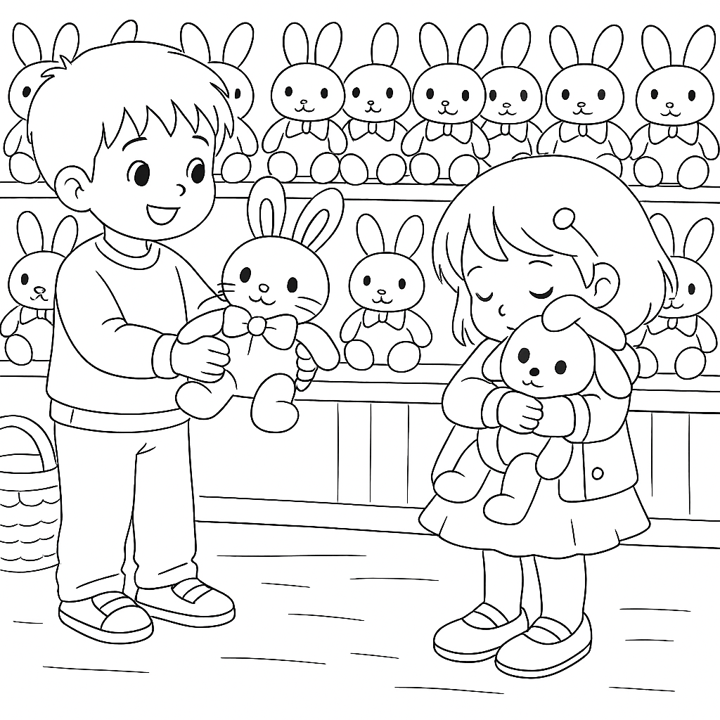 Раскраска по сказке "Ваня и старый заяц"