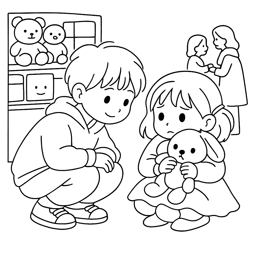 Раскраска по сказке "Ваня и старый заяц"