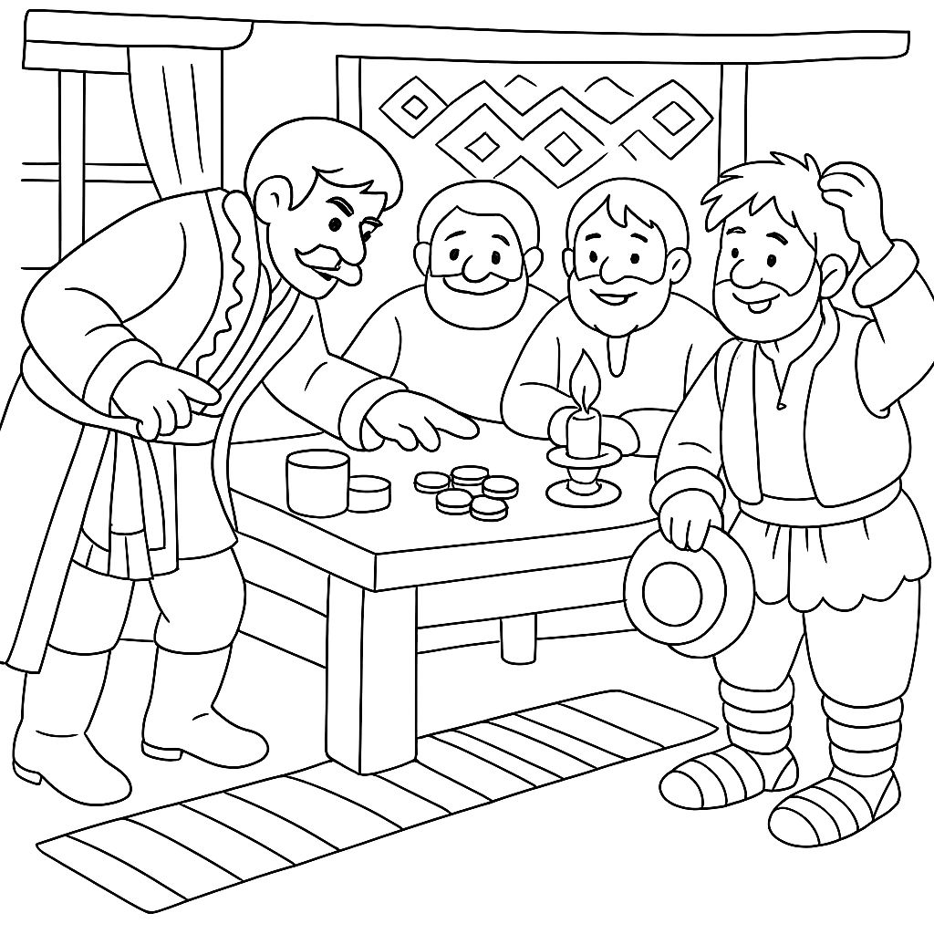 Раскраска по сказке "Чего на свете не бывает"