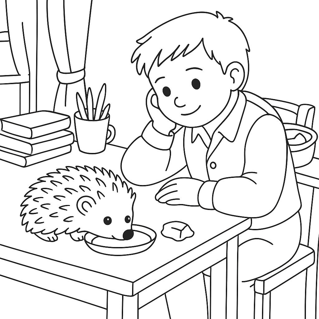 Раскраска по сказке "Ёж"