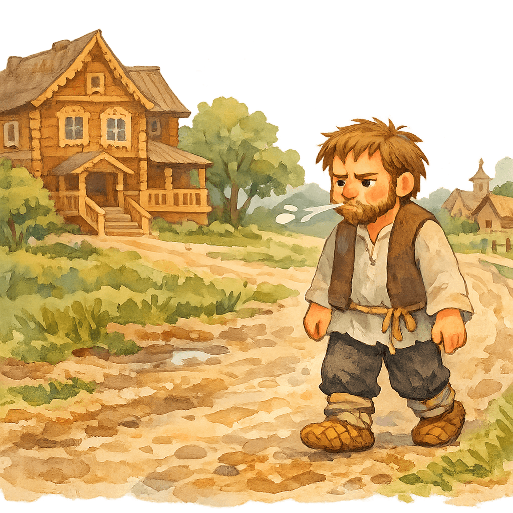 Мужик уходит, досадно плюнув