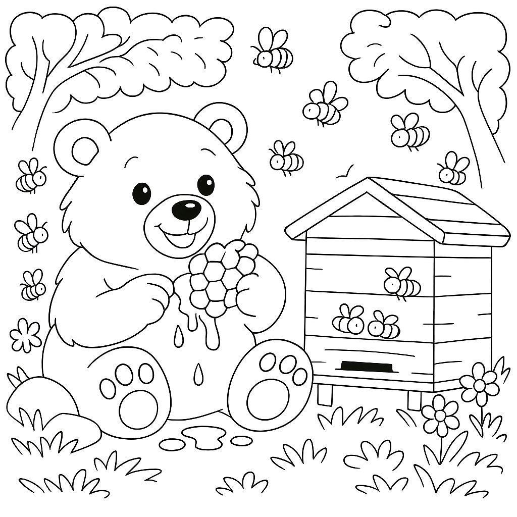 Раскраска по сказке "Веселая Азбука в стихах"