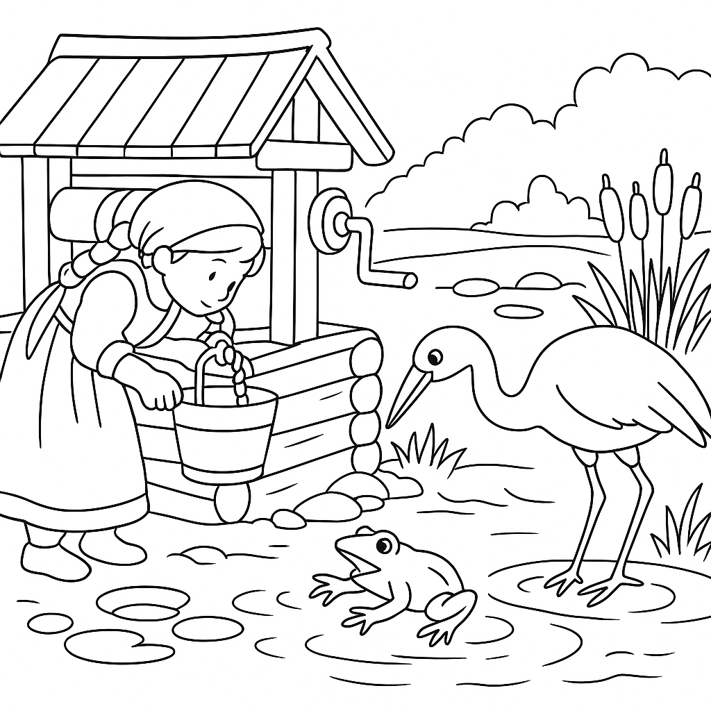 Раскраска по сказке "Журка"