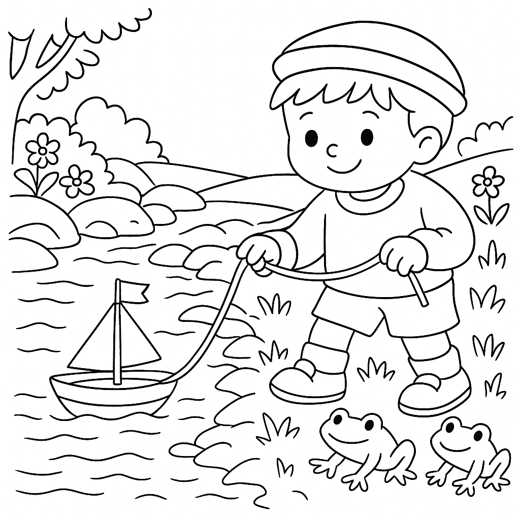 Раскраска по сказке "Игрушки: весёлые стихи для малышей"