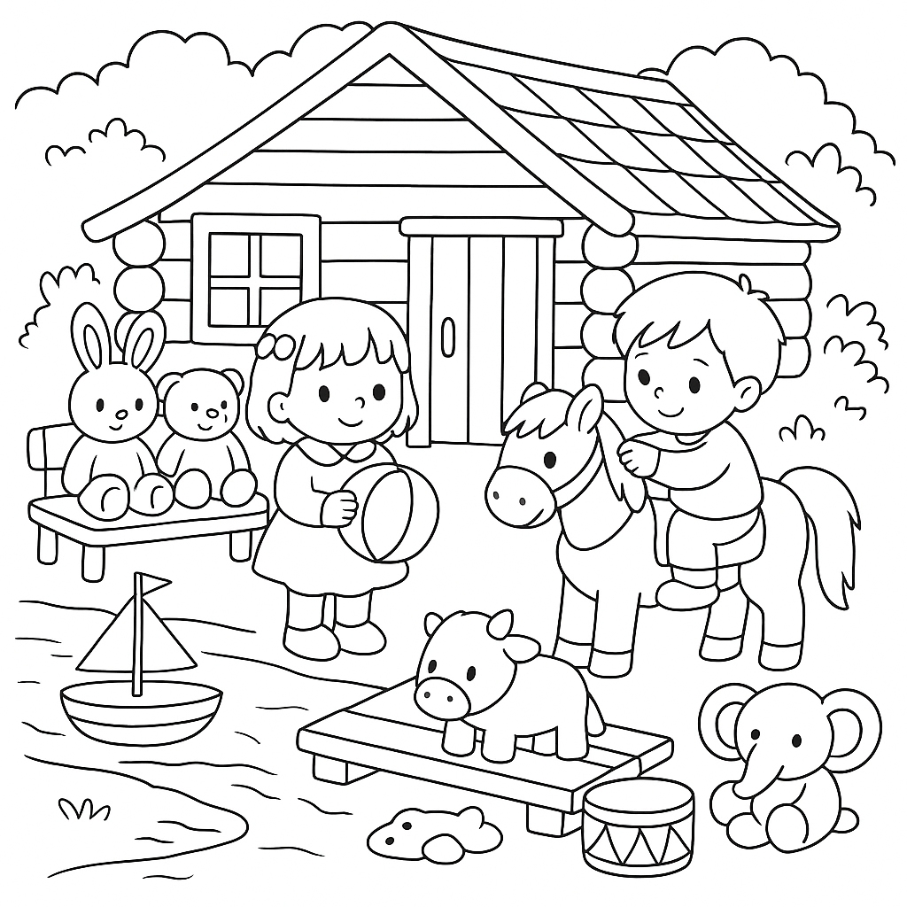 Раскраски: Игрушки: весёлые стихи для малышей