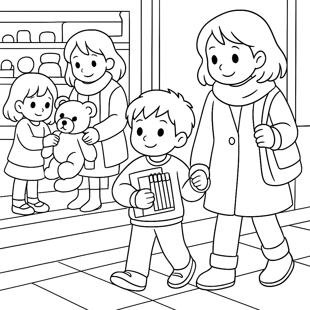 Раскраска по сказке "Ваня и старый заяц"