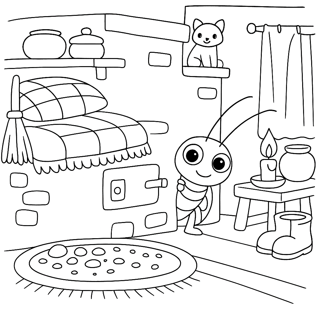 Раскраска по сказке "Веселая Азбука в стихах"