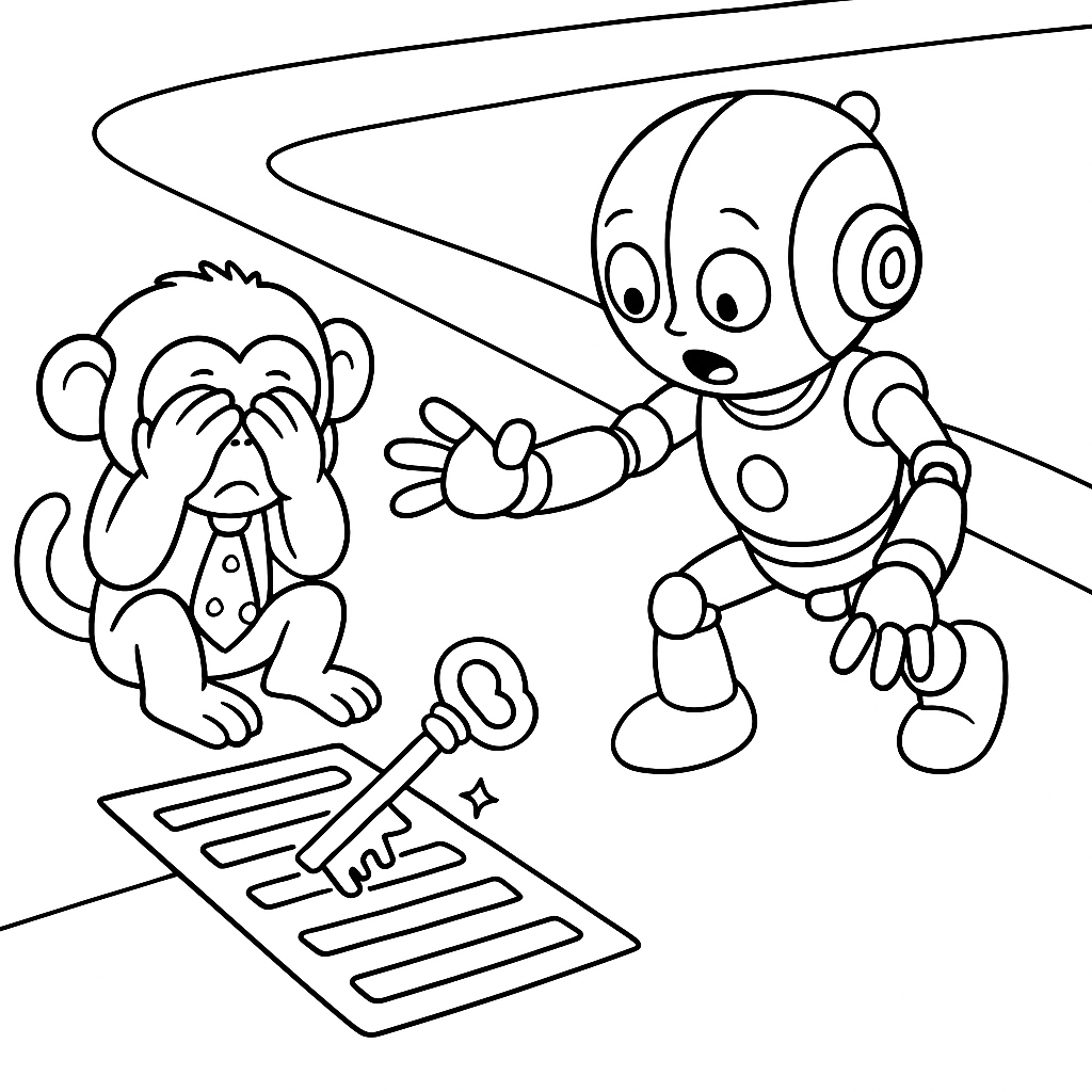 Раскраска по сказке "Полночный завод и Золотой ключ"