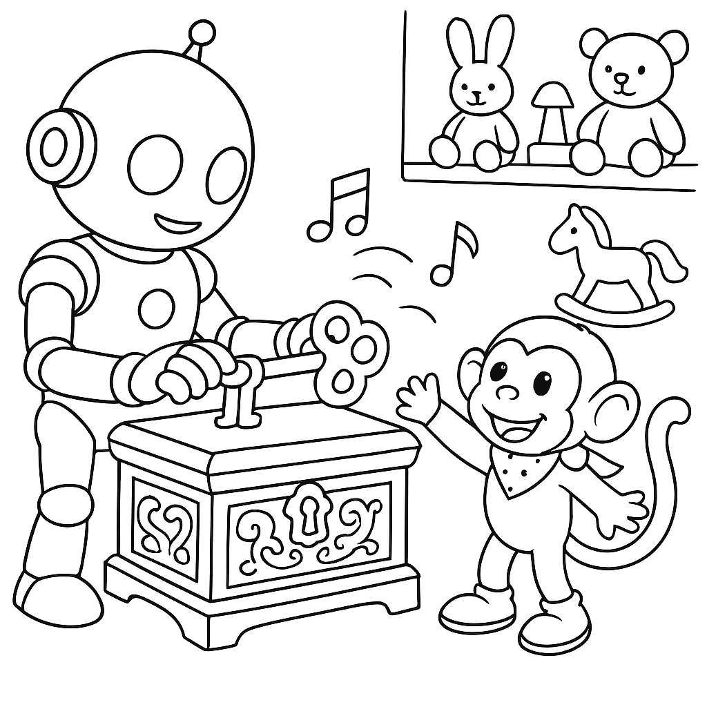 Раскраска по сказке "Полночный завод и Золотой ключ"