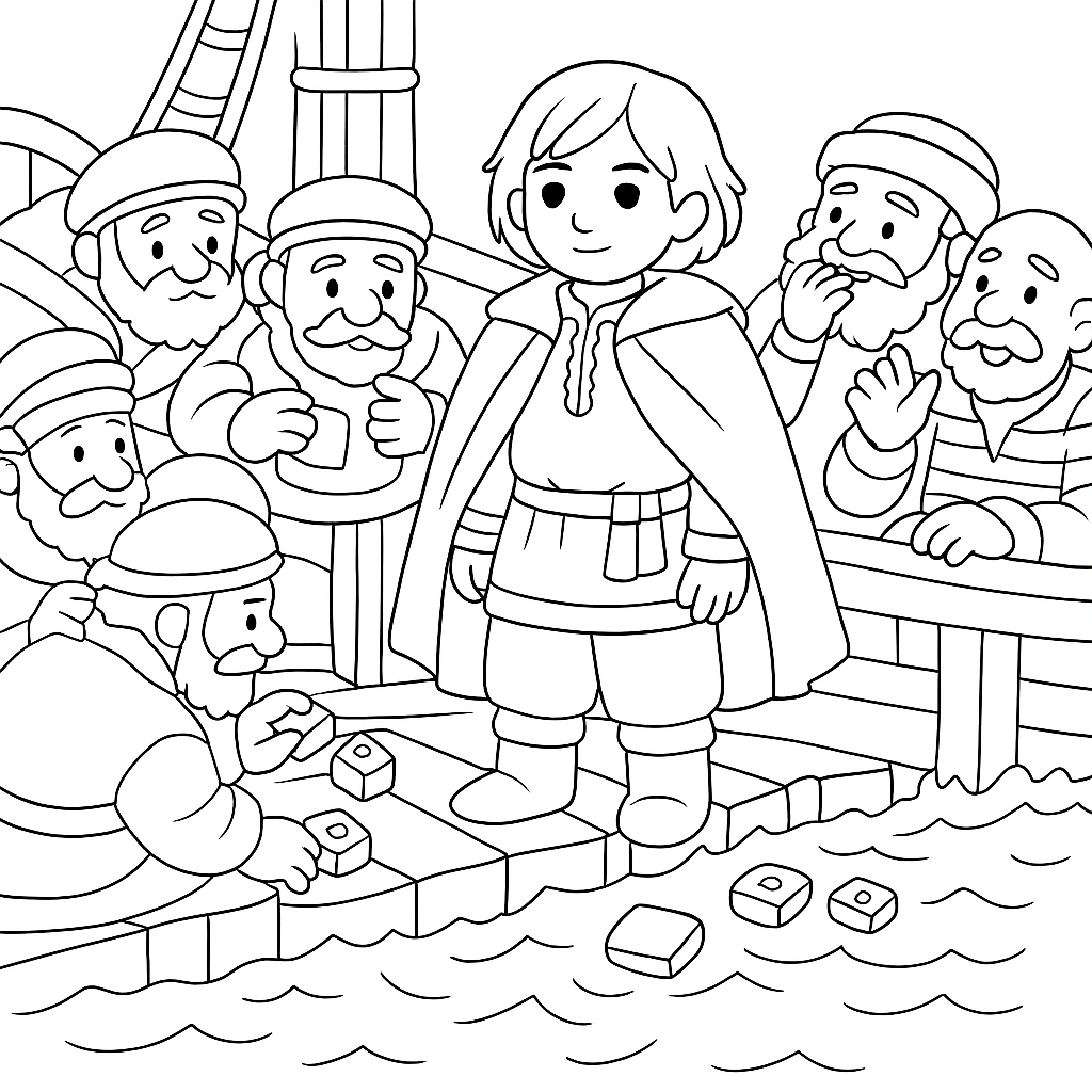 Раскраска по сказке "Садко"